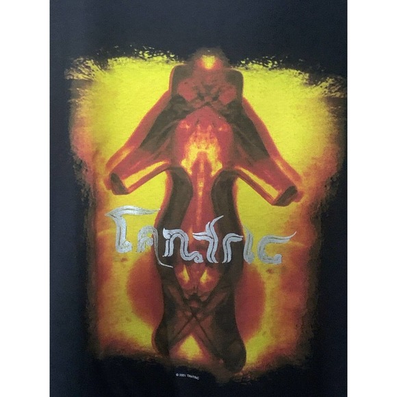 Vintage Tantric Rock Band 2001 Front Back Graphic Black Tee Shirt Size L - Picture 8 of 11